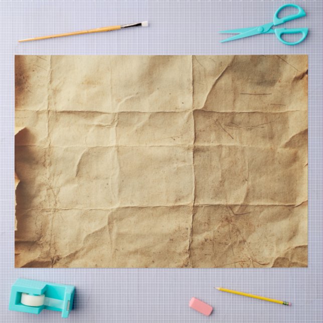 Handwerklich gealtertes zerknittertes Papier  (Basteln)