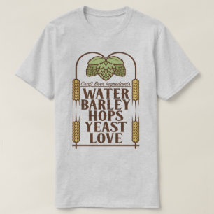 Handwerks-Bier-Bestandteile, die Brauerei-T - T-Shirt
