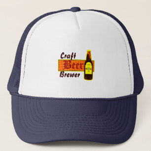 Handwerks-Bier-Brauer, Orange u. Gelb Truckerkappe