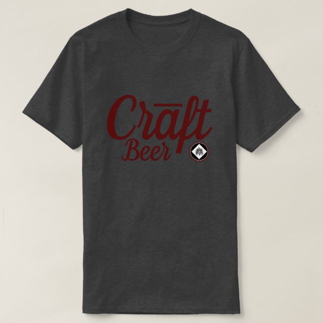 Handwerks-Bier - Hopfensymbol Ver.2 Burgunder T-Shirt (Design vorne)