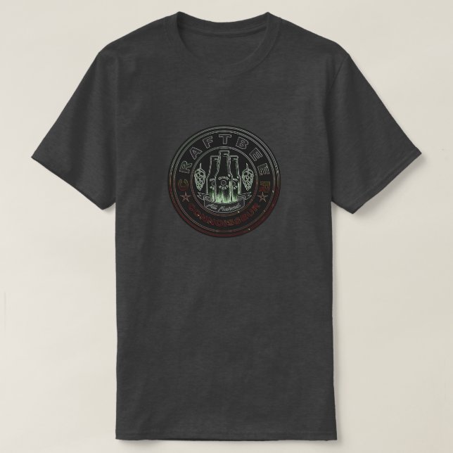 Handwerks-Bier-Kenner-Hopfen T-Shirt (Design vorne)