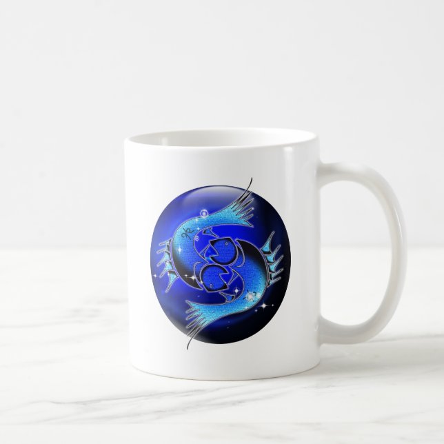 Handwerks-Kerker-Tierkreis - Fische Kaffeetasse (Rechts)