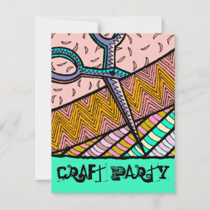 Handwerks-Themed Party Scrapbooking Partys Einladung