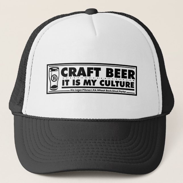 Handwerksbier Es ist meine Kultur - Rectangle Truckerkappe (Vorderseite)