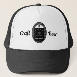 Handwerksbier - Growler Black & White Oval Design Truckerkappe
