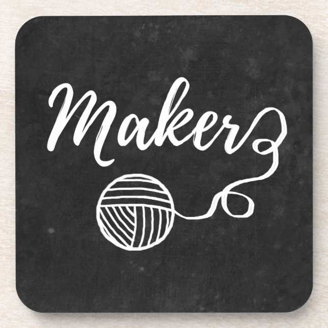 Handwerksgewerbe und Garntypografie Untersetzer (Vorderseite)