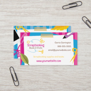 Handwerkskarte Scrapbooking Business Card Visitenkarte
