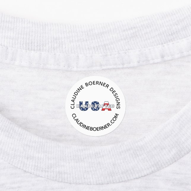 Handwerkskünstler nähen Eisen auf Etiketten (Befestigt)