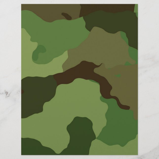 Handwerkspapier der Armee Green Camouflage Scrapbo (Vorderseite)