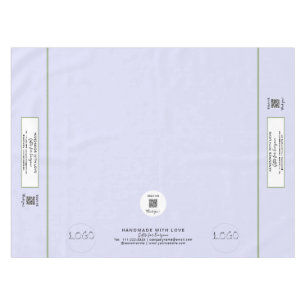 Handwerksschau Lavendel Grün 52 x 70 QR-Code Tischdecke