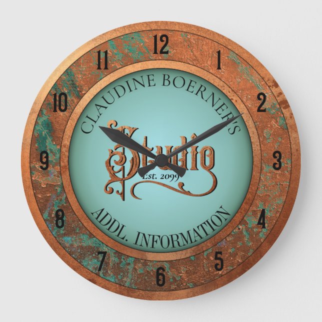 Handwerksschmuck Nähen Hobby Studio Uhr (Vorderseite)