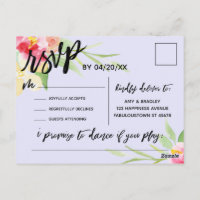 Handwriting Boho Floral UAWG Song Request Lavender