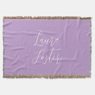 Handwriting Eleganname Lilac Color Decke