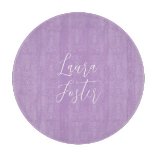 Handwriting Eleganname Lilac Color Schneidebrett