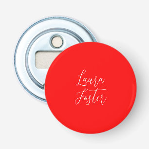Handwriting Elegantname Red Color Schlicht Flaschenöffner