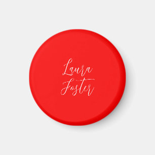 Handwriting Elegantname Red Color Schlicht Magnet