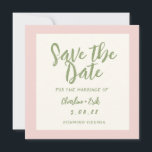 Handwriting pastel Retro Hochzeit speichern Datum Save The Date<br><div class="desc">Handwriting pastel Retro Hochzeit speichern Datum</div>