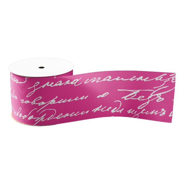 Handwriting Pink Liebe Story Writer Colorful Fun Ripsband (Spule)