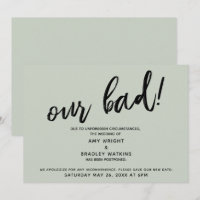 Handwriting Postpected Wedding Spaß Sage Card