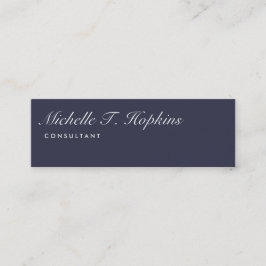 Handwriting Schlicht Midnight Blue Modern Feminine Mini Visitenkarte