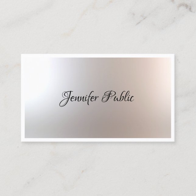 Handwriting Script Beauty Salon Trendy Template Visitenkarte (Vorderseite)