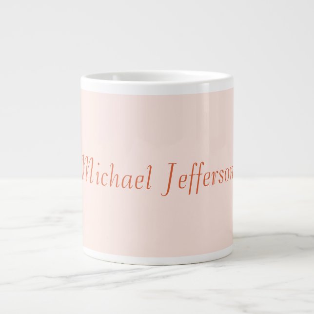 Handwriting Script Name Elegant Schlicht Simple Jumbo-Tasse (Vorderseite)