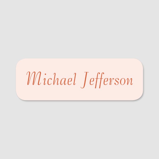 Handwriting Script Name Elegant Schlicht Simple Namensschild (Vorderseite)