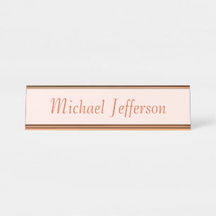 Handwriting Script Name Elegant Schlicht Simple Schreibtischnamensplakette