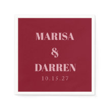 Handwriting Script Whisky Red Pink Custom Wedding