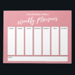 Handwriting Simple Weekly Planner Strawberry Ice Notizblock<br><div class="desc">Dieser vielseitige Wochenplaner wurde mit sehr grundlegenden Elementen, die alle bearbeitet werden können, Set gemacht... außer dem Header. Der Begriff "Wochenkollektor" wurde in einem modernen lässigen Schriftart dargestellt und als Grafik oben auf der Seite platziert. Verwenden Sie die Vorlagenfelder, um Ihre Daten nach Belieben hinzuzufügen. Ändern Sie auch die Farben...</div>