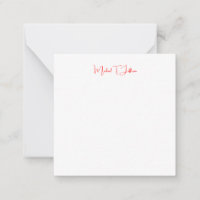 Handwriting-Skript Elegant Schlicht Simple Red Whi