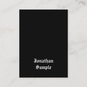 Handwriting-Skript Vintag Retro-Look Schwarz-weiß Visitenkarte