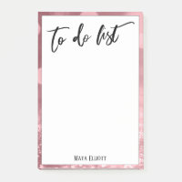 Handwriting To Do List Glitzer Bokeh Rose Gold