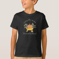 Handwriting und Pumpkin-Herbstlaub T - Shirt