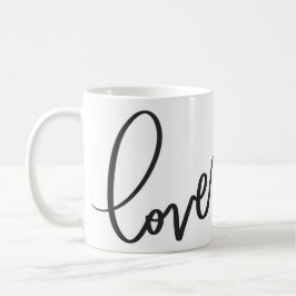 Handwritten Calligraphy Script love Kaffeetasse