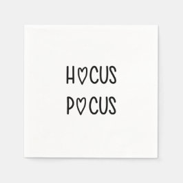 Handwritten hocus pocus serviette