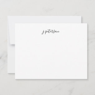 Handwritten Script Name Mitteilungskarte