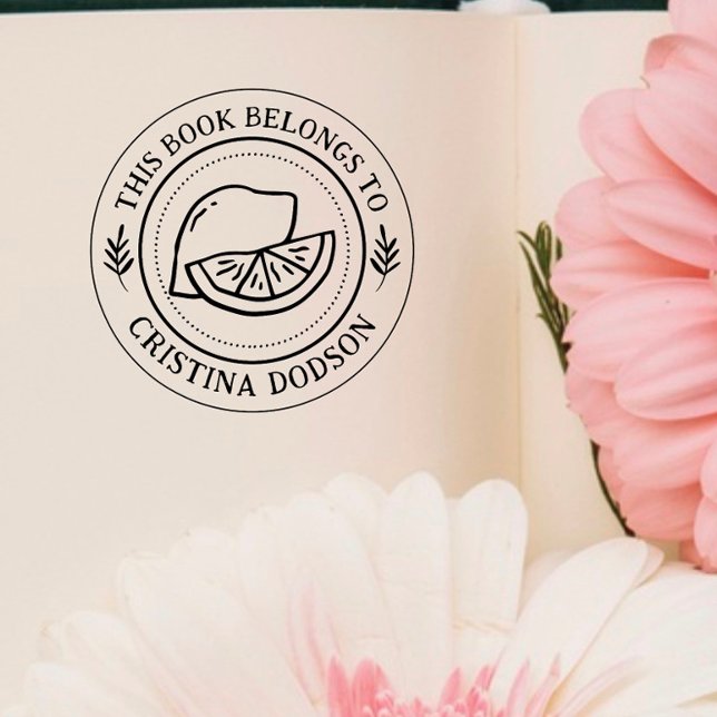 Handwritten Simple Lemon Custom Book Permastempel (Von Creator hochgeladen)