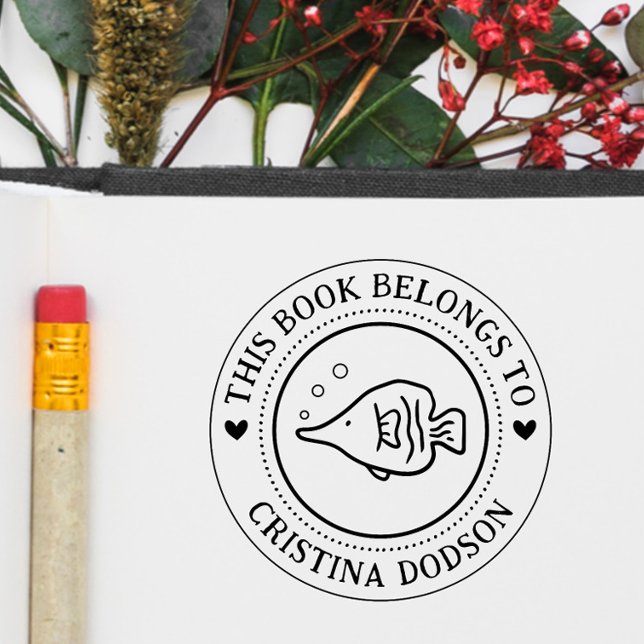 Handwritten Simple Tropical Fish Custom Book Gummistempel (Von Creator hochgeladen)