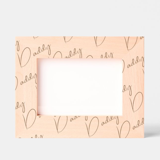 Handwritten-Style Custom Daddy Wood Frame, 7x5,  Geätzte Rahmen (Vorderseite)