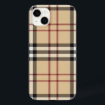 Handy Case Beige Kariert<br><div class="desc">Beige Phone Case</div>