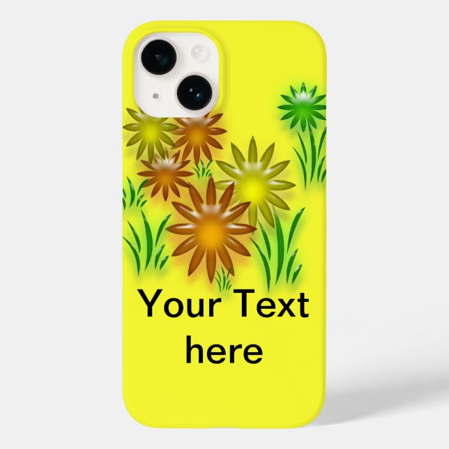Handy Case - Drei dimensionale Neon Daisies (Rückseite)