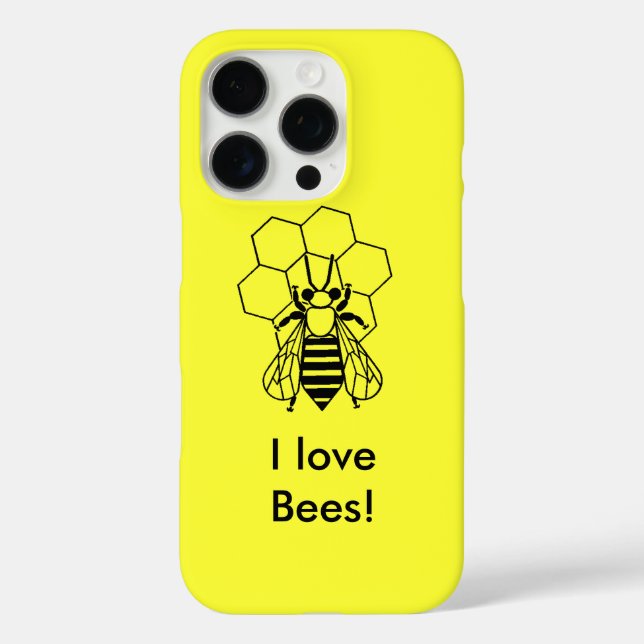 Handy Case - Ich Liebe Bienen! (Rückseite)