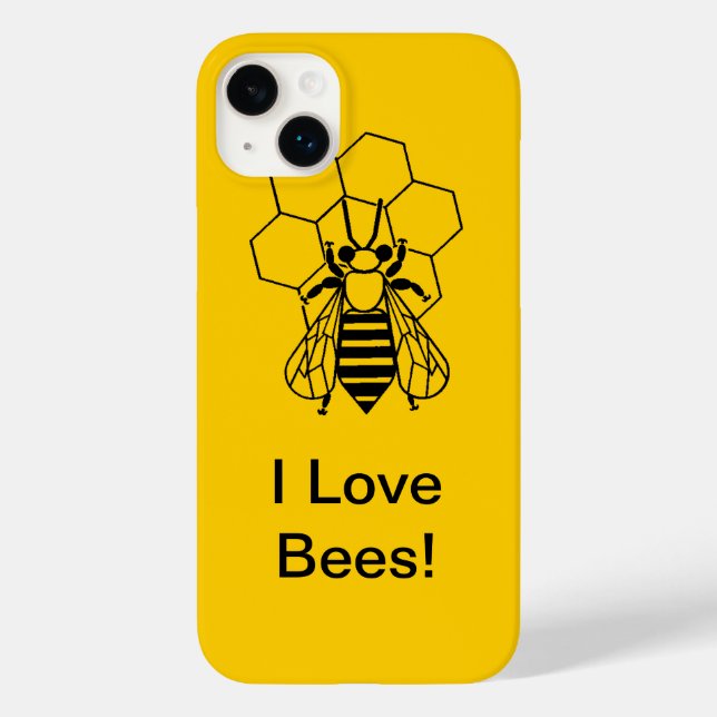 Handy Case - Ich Liebe Bienen! (Rückseite)