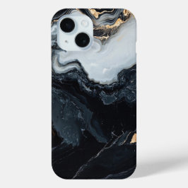Handy-Case mit Gold aus schwarzem und weißem Marmo Case-Mate iPhone Hülle