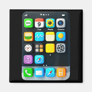 Handy-Display Smartphone Mobile App Halloween Magnet