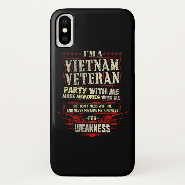 Handy-Fall bin ich ein Vietnam-Veteran Case-Mate iPhone Hülle (Rückseite)