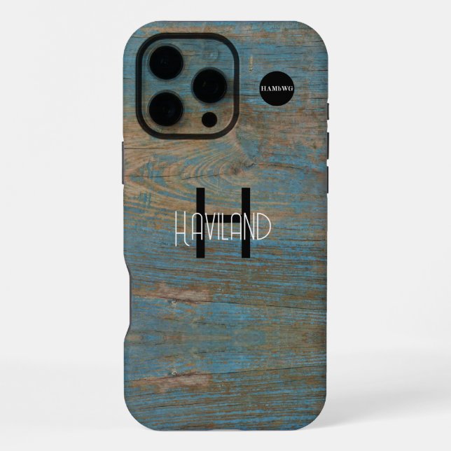 Handy-Fall HAMbWG für Holzdesign iPhone Hülle (Rückseite)