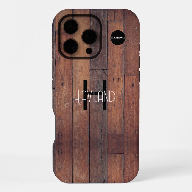 Handy-Fall HAMbWG für Holzdesign iPhone Hülle (Rückseite)