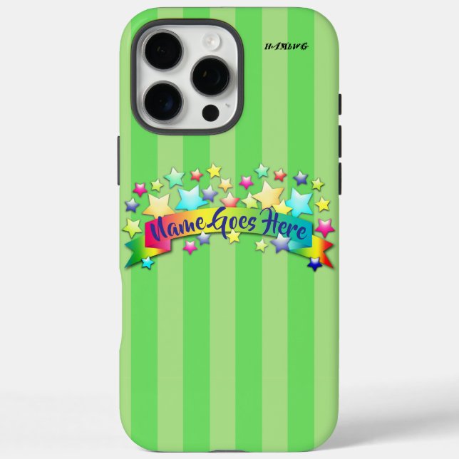 Handy-Fall HAMbWG mit grünem Streifen Case-Mate iPhone Hülle (Rückseite)